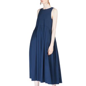 Tubino blu in popeline Moira