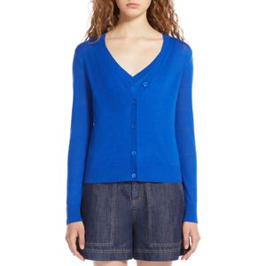 Twin-set in seta blue Marabu