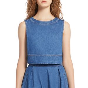 Top cropped in denim Magia