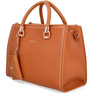 Eco-leather handbag with card holder