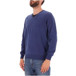 Maglione in cotone con scollatura a V