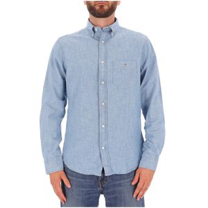 Camicia in cotone denim blu