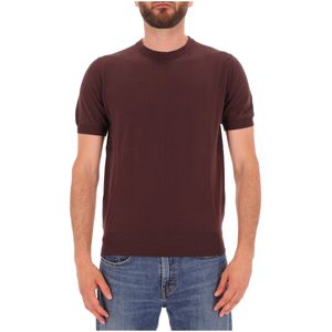 Short-sleeved cotton satin sweater