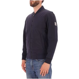 Bi-material jacket with fabric sleeves and back