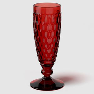 Boston Red Crystal Flute