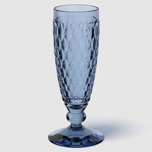 Boston Blue Crystal Flute