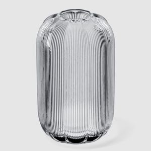 Transparent glass vase Flower 16x28 cm