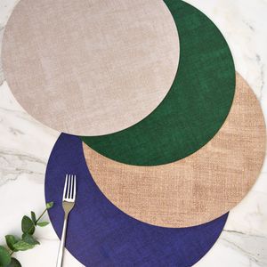 Tovaglietta rotonda Fabric dorata