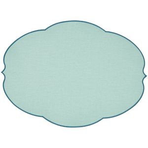 Flowers Placemat Light Blue Powder