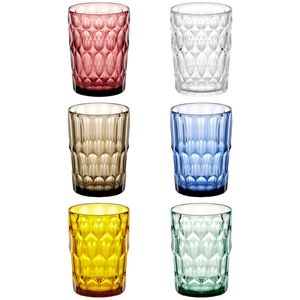Set of 6 tall Vanity glasses