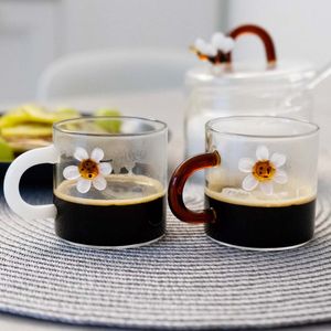 Set di 2 tazzine in vetro con decorazioni