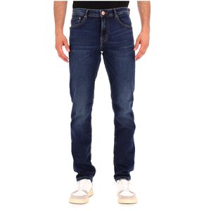 Five-pocket jeans with logo pin