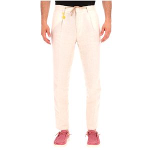 Slim Fit Washed Linen Trousers