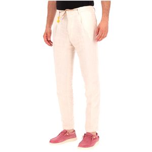 Slim Fit Washed Linen Trousers