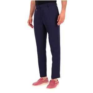 Pantaloni Luis blu in lino