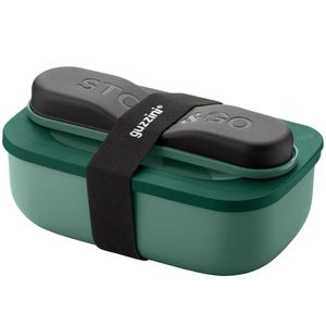Porta pranzo con posate da viaggio verde On The Go