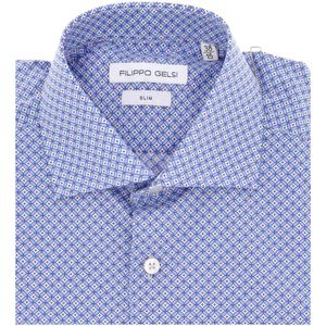 Slim fit printed cotton shirt