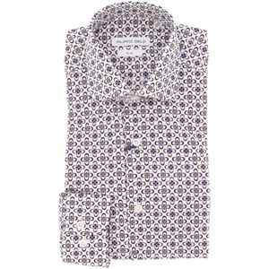 Slim fit printed cotton shirt