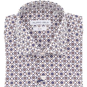 Slim fit printed cotton shirt