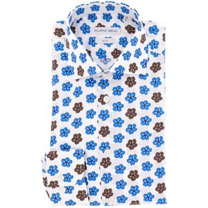 Camicia slim con fiori stampati