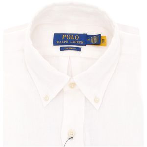 White Custom Fit Linen Shirt