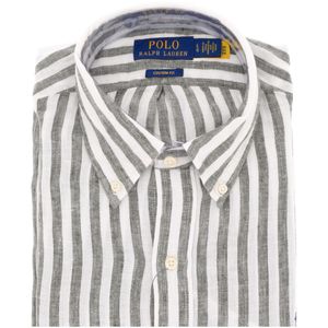 Custom Fit striped linen shirt
