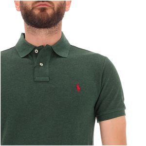 Polo verde con logo Slim Fit