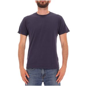 Cotton T-shirt with ribbed crew neck