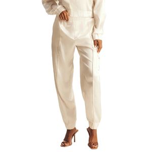 Silk effect cargo jogger with cuff