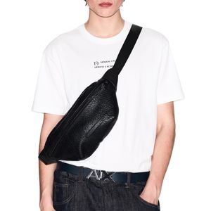 Faux leather tumbled pouch