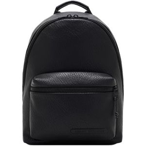 Black Tumbled Leather Backpack