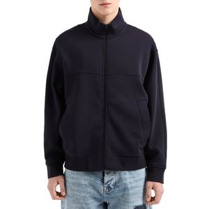 Felpa full zip in cotone bonded
