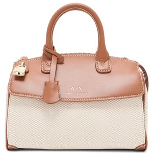 Bauletto bicolore con charm e logo