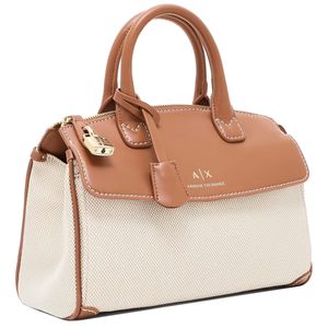 Bauletto bicolore con charm e logo