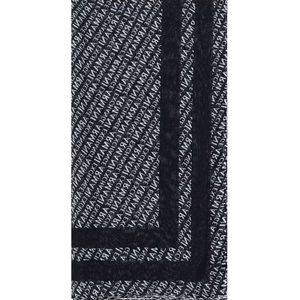 Modal shawl with monogram logo