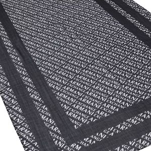 Modal shawl with monogram logo