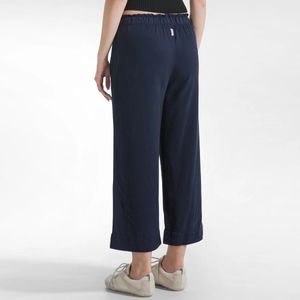 Pantalone cropped in lyocell con coulisse