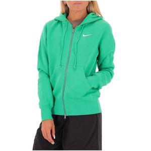 Green full zip sweatshirt with logo