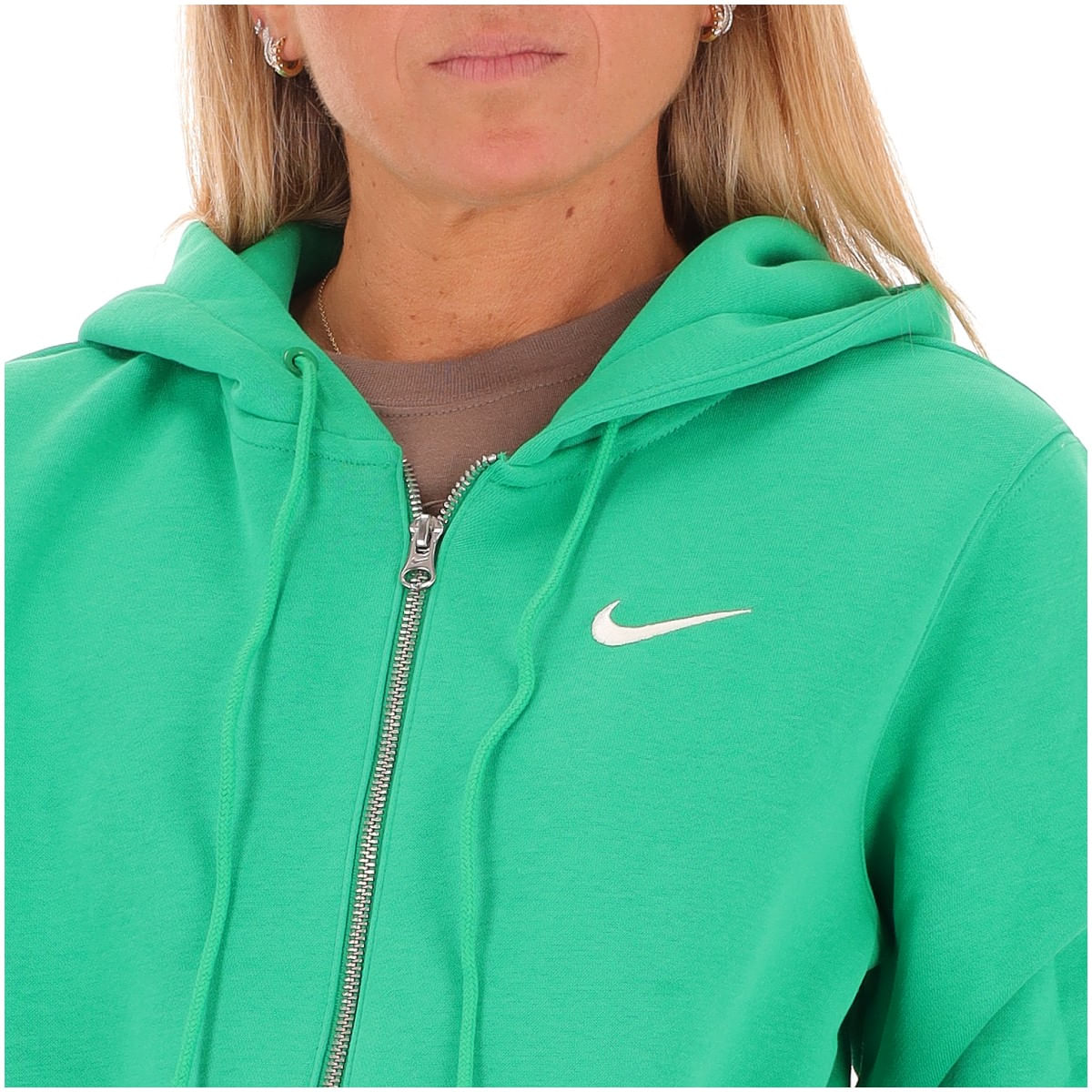 Nike Felpa Full Zip Verde Con Logo Su Arteni It