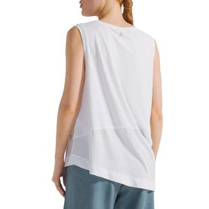 Asymmetrical top with muslin inserts