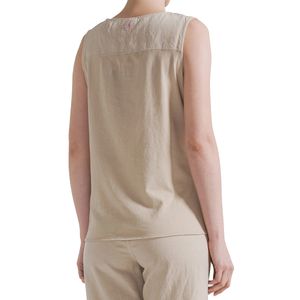 Linen and cotton top with belt
