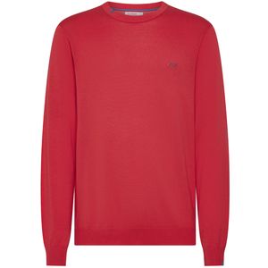 Maglione in cotone con logo ricamato