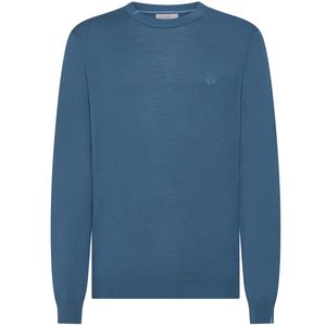 Maglione in cotone con logo ricamato