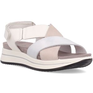 White woven leather sandal