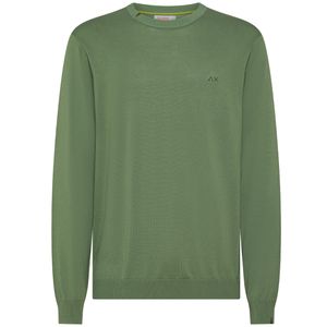 Maglione in cotone con logo ricamato