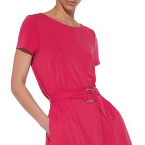 Fuchsia cover-up dress with buckle