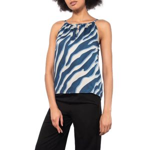 Top stampato in satin