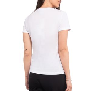 T-shirt bianca con paillettes