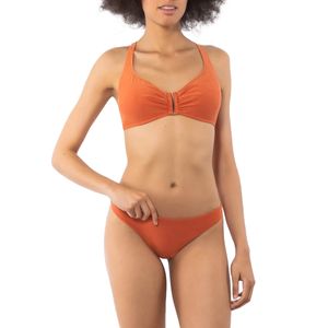 Beige triangle bikini top