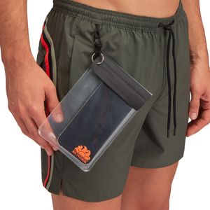 Swim boxer with waterproof pouch